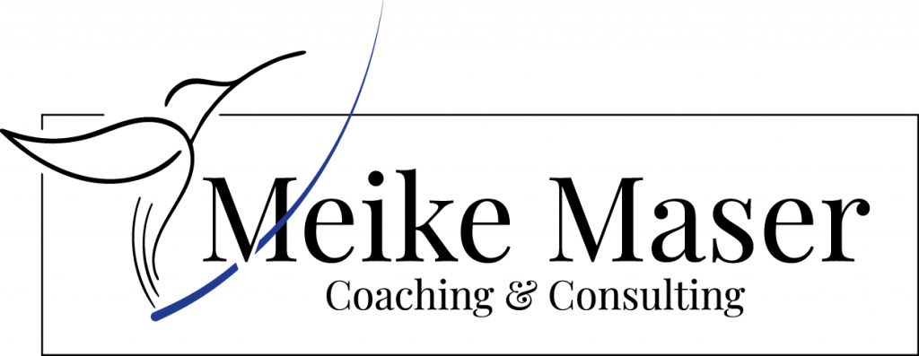 querformatiges Logo. Meike Maser. Coaching & Consulting